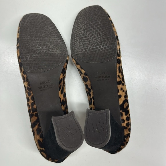 Stuart Weitzman Heels High Heel Shoes Pumps Pony Hair Cheetah Animal Print 7 - Picture 10 of 10